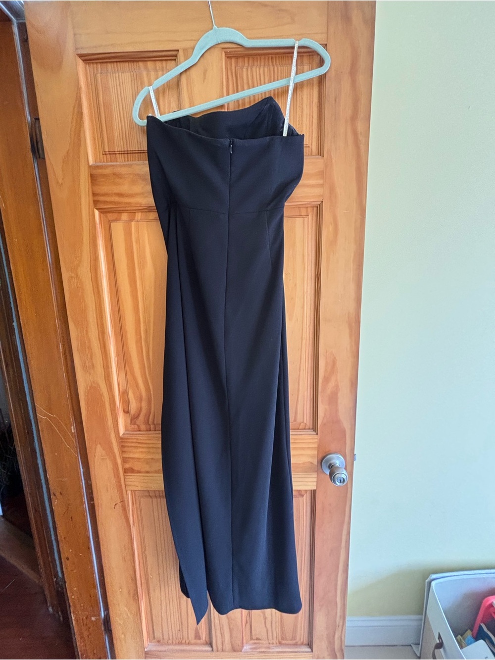 Jenny Yoo Black Strapless Sweetheart Midi Dress - Picture 2 of 3